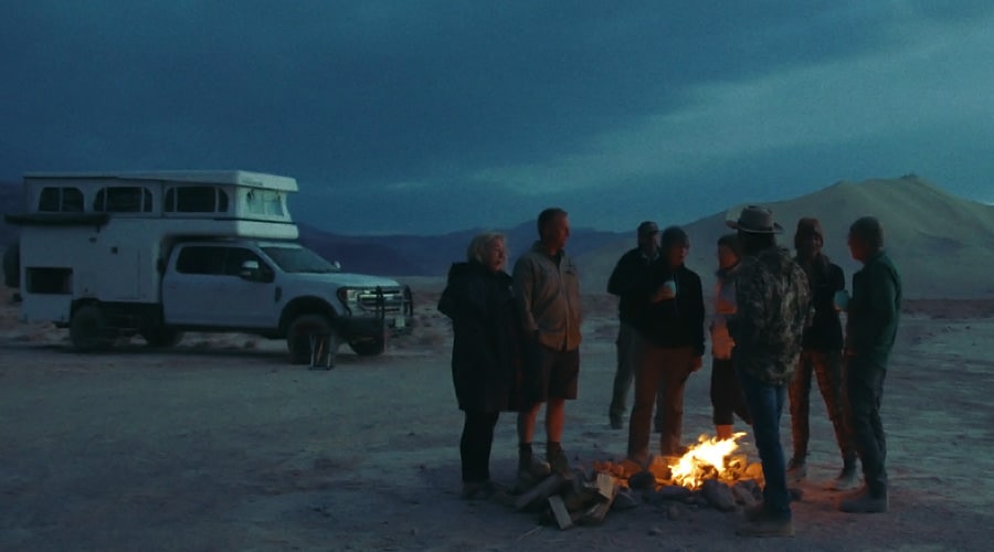 EarthCruiser Terranova overlanding experience around the campfire