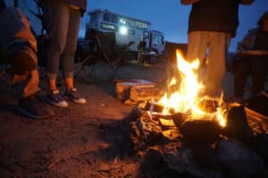 earthcruiser overland campfire
