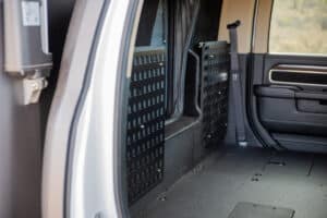 custom sized molle panel in truck cab